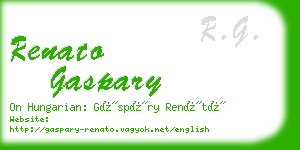 renato gaspary business card